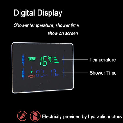 LED Light Shower Panel Waterfall Rain