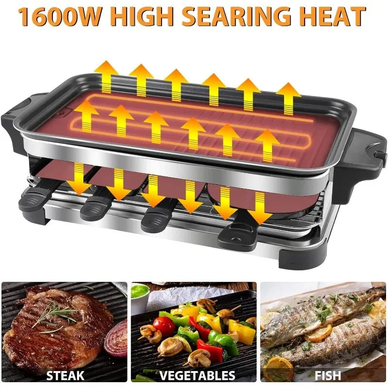 Electric Smokeless Grill, 3 in 1 Korean BBQ Grill