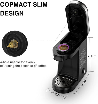 Single Serve Coffee Maker for K Capsule and Ground Coffee