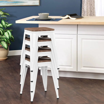 Set of 4 Stackable Kids Stools