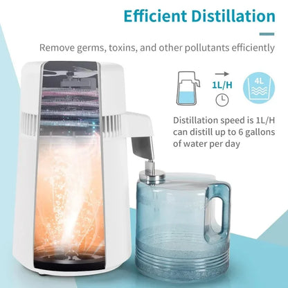 1.1 Gallon/4L Water Distiller Countertop Distilled Water Machine