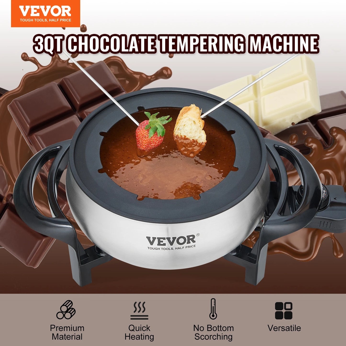 3Qt Electric Chocolate Melting Pot Fondue