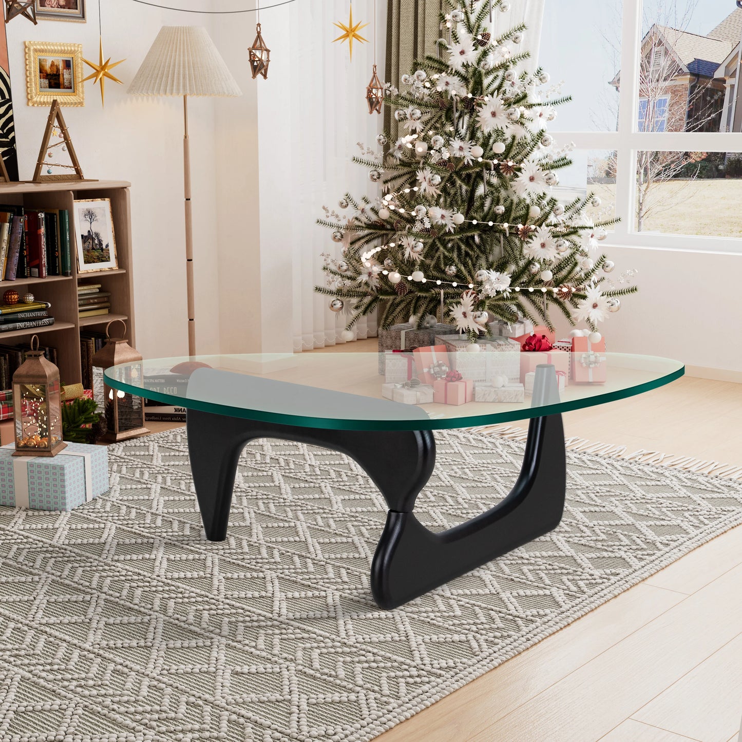 Coffee Table Irregular Glass Side Table