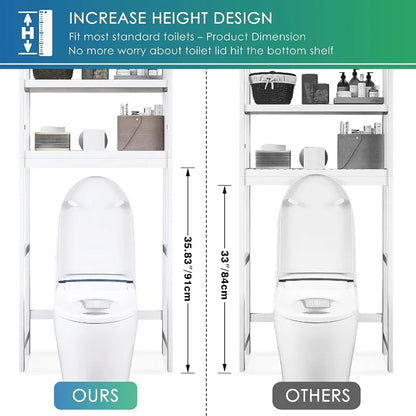 Bathroom Storage Shelf,  3-Tier Adjustable Shelves