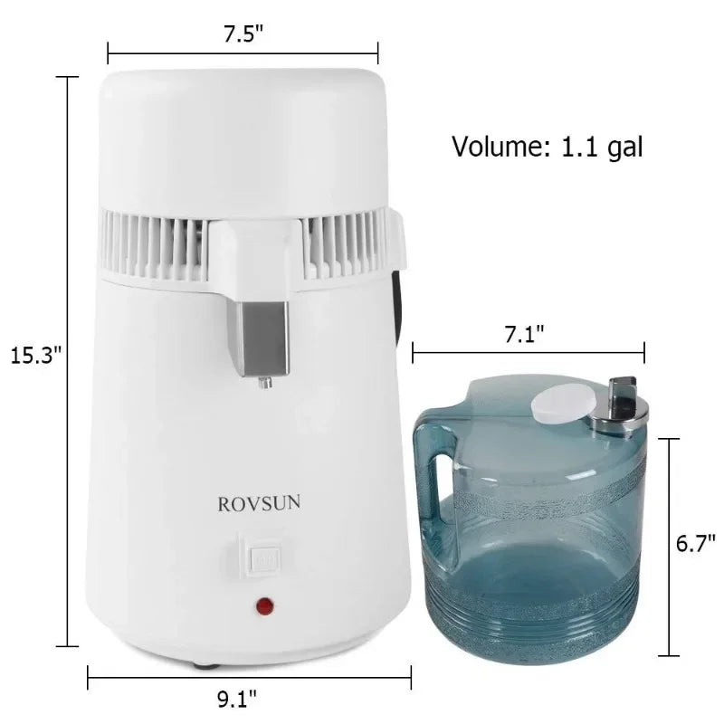 1.1 Gallon/4L Water Distiller Countertop Distilled Water Machine