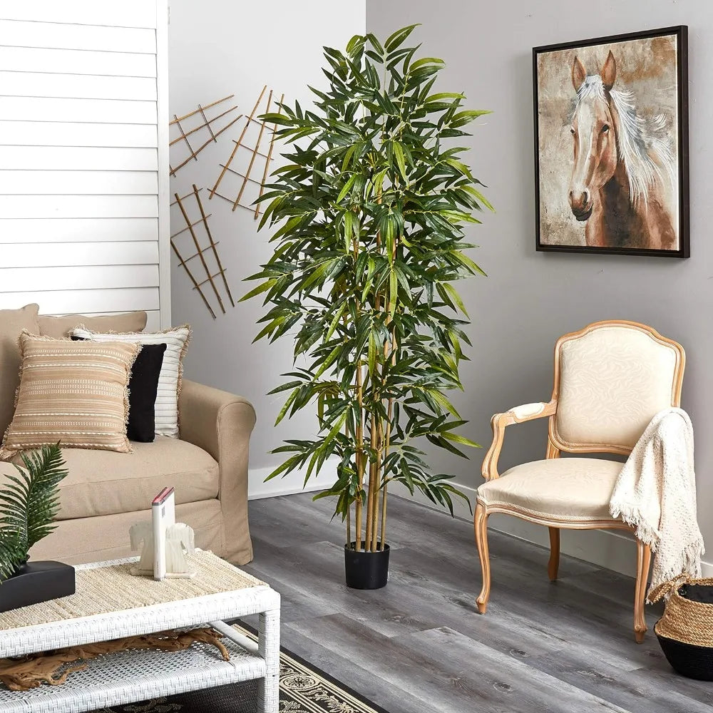 Bamboo Tree-6FT Fake Adjustable Leaves and Pot-Faux