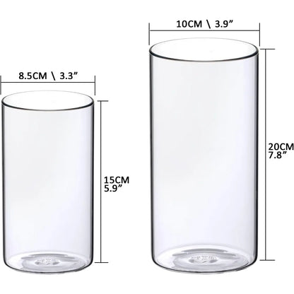 Cylindrical Vases Centerpiece Pillar Floating Candle Holders