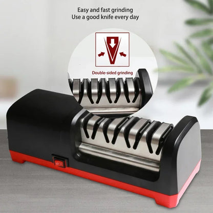 4 Stage Diamond Electric Knife Sharpener With 2800rpm Rotational Speed