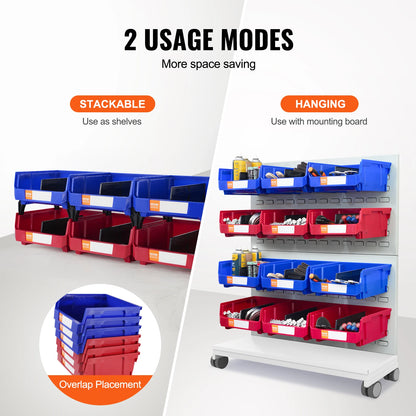 6/12/24pcs Garage Storage Bin