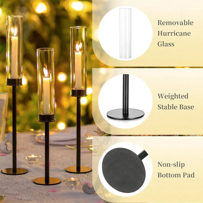 12Pcs Taper Candle Holder Centerpieces