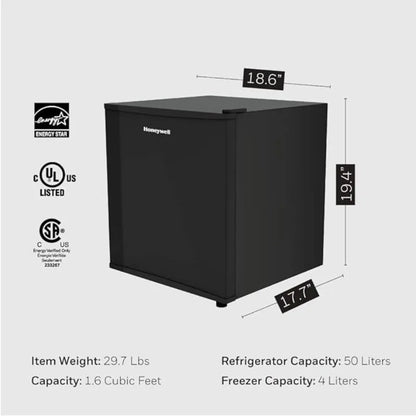 Compact Refrigerator 1.6 Cu Ft Mini Fridge with Freezer