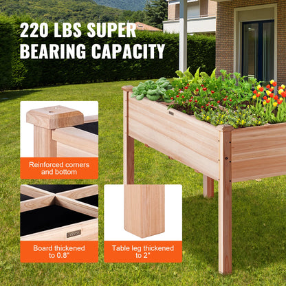 Wooden Raised Garden Bed Planter Box