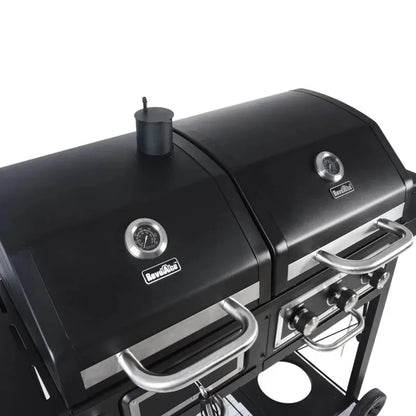 Outdoor Grill, Dual Fuel Gas and Charcoal Combination Grill,