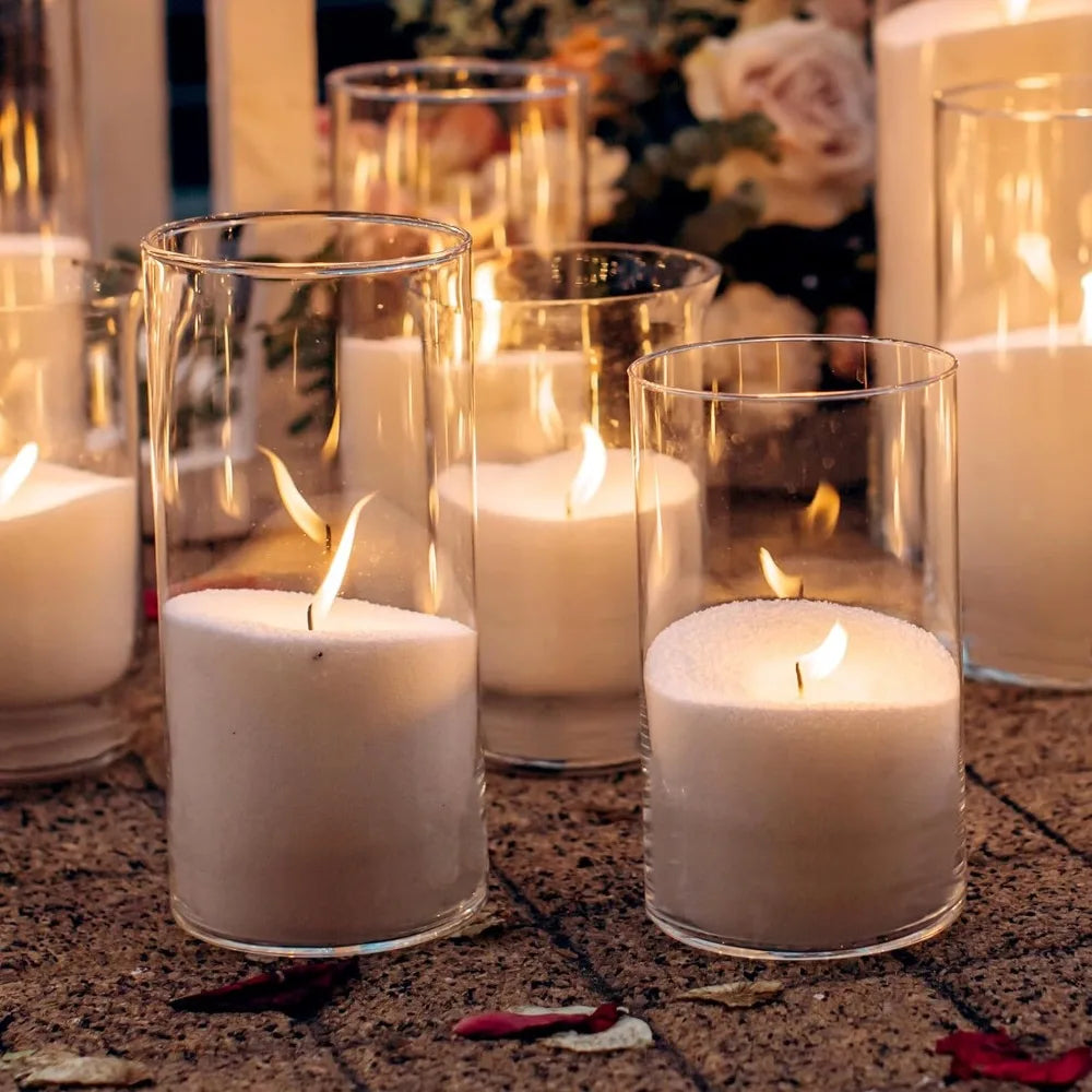 Cylindrical Vases Centerpiece Pillar Floating Candle Holders