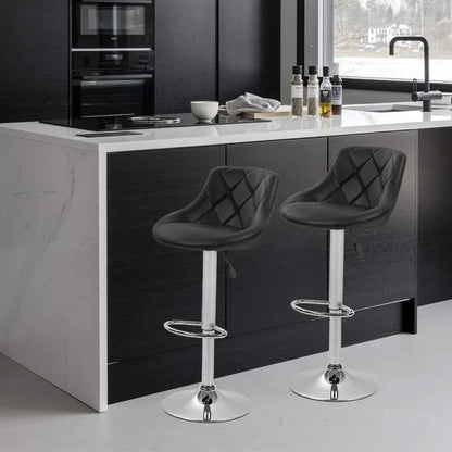 Set of 2 ，Barstools Swivel Stool Height Adjustable