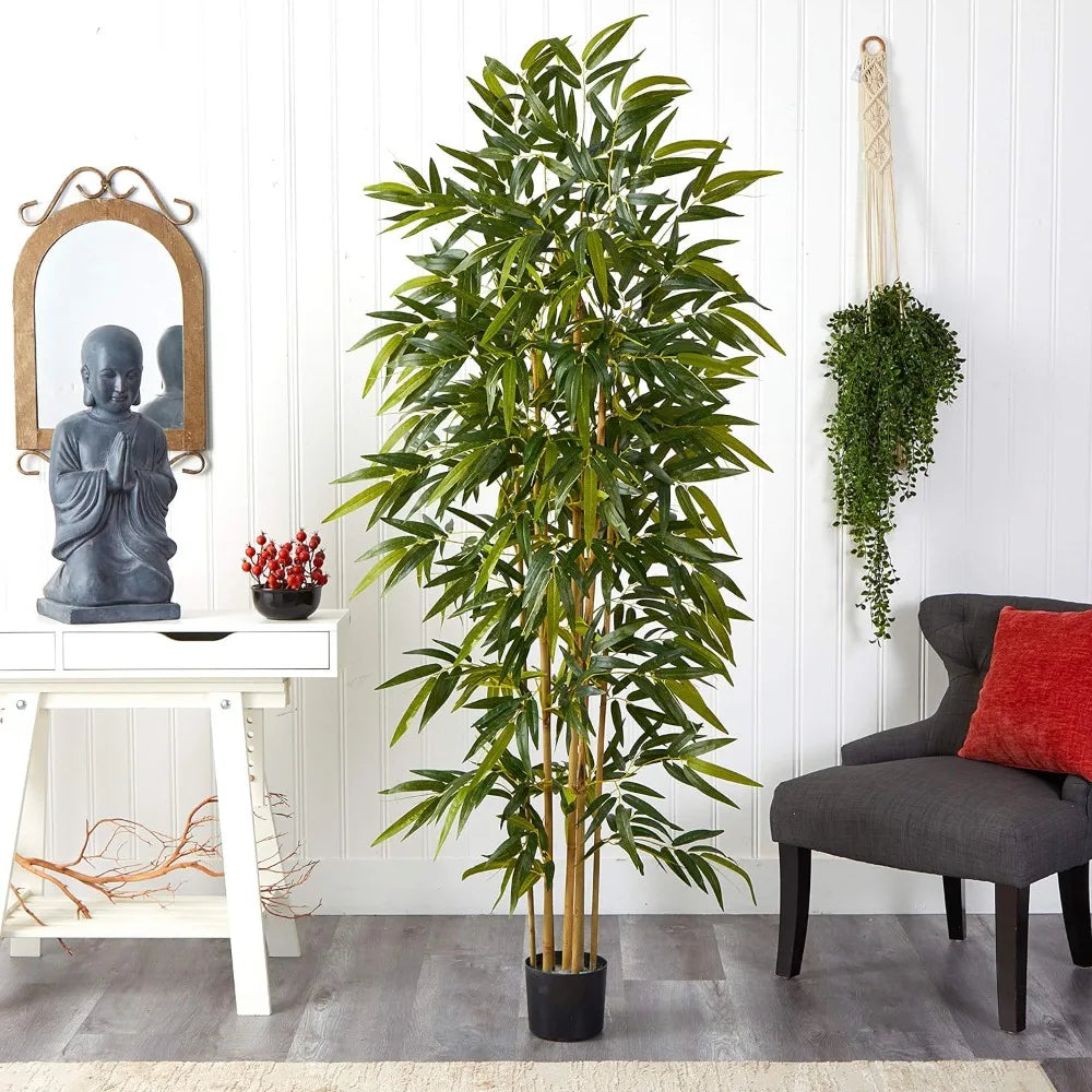 Bamboo Tree-6FT Fake Adjustable Leaves and Pot-Faux