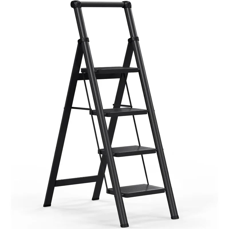 4 Step Folding Step Stool with Handrails