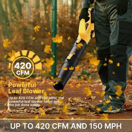 Leaf Blower,21V Electric Cordless,2 X 2.0Ah Batteries and Charger Included,Lightweight Leaf Blower for Patio Cleaning, Lawn Care