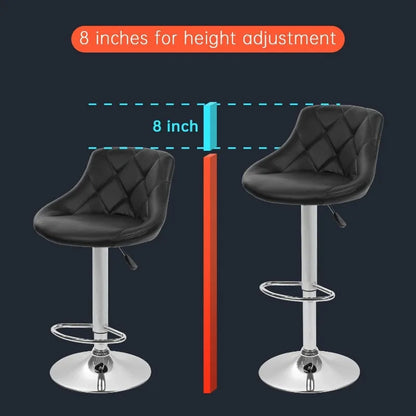 Set of 2 ，Barstools Swivel Stool Height Adjustable