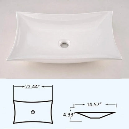 Large Bathroom Sink Countertop Bowl Modern Style Ceramic Countertop Bathroom Container Sink Washroom Dresser Furniture Fixture