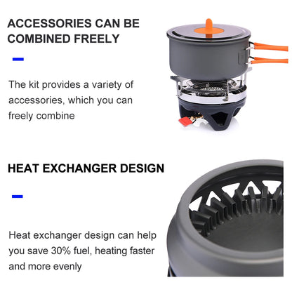 Camping Cooking System with Heat Exchanger